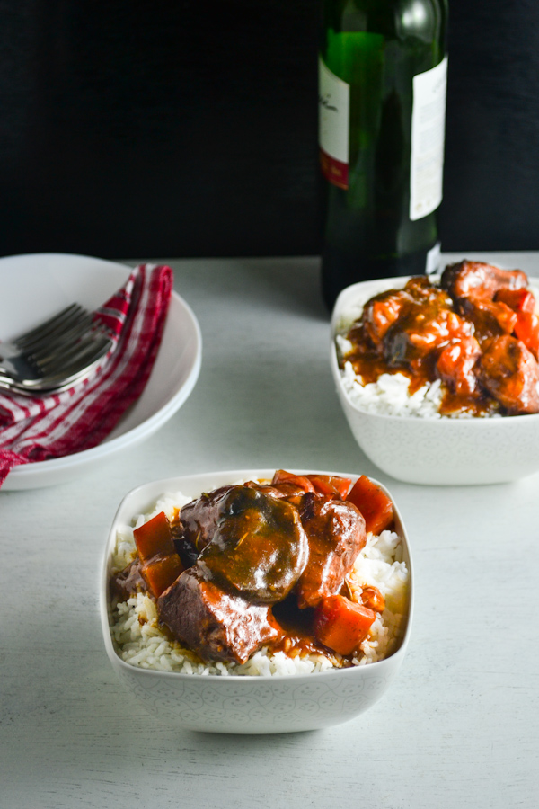 Braised Pork in Red Wine and Tomato Sauce 1